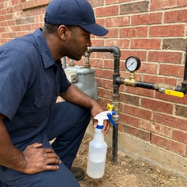 DGR Plumbing technician providing gas line repair in Little Rock, AR